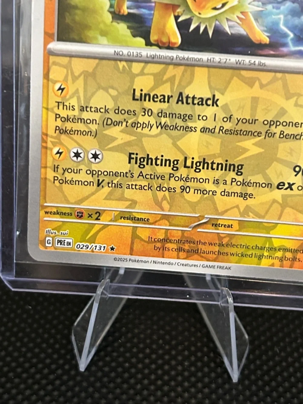 Pokemon Jolteon 029/131 Reverse Holo from Prismatic‎ Evolutions Set M/NM